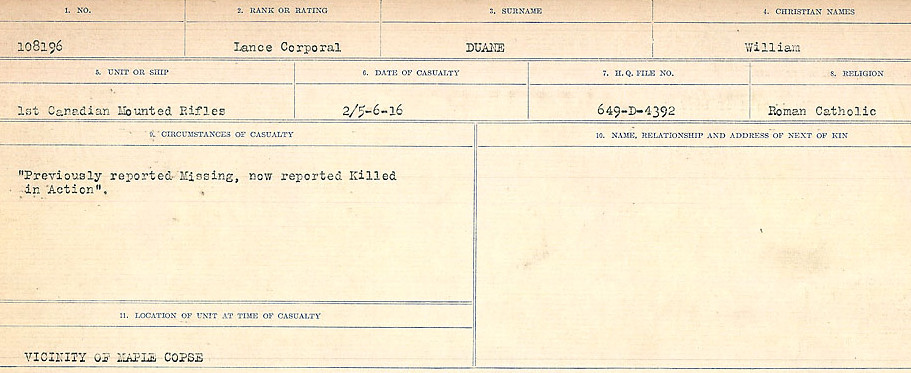 Circumstances of death registers