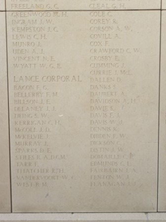 Inscription on Menin Gate Memorial
