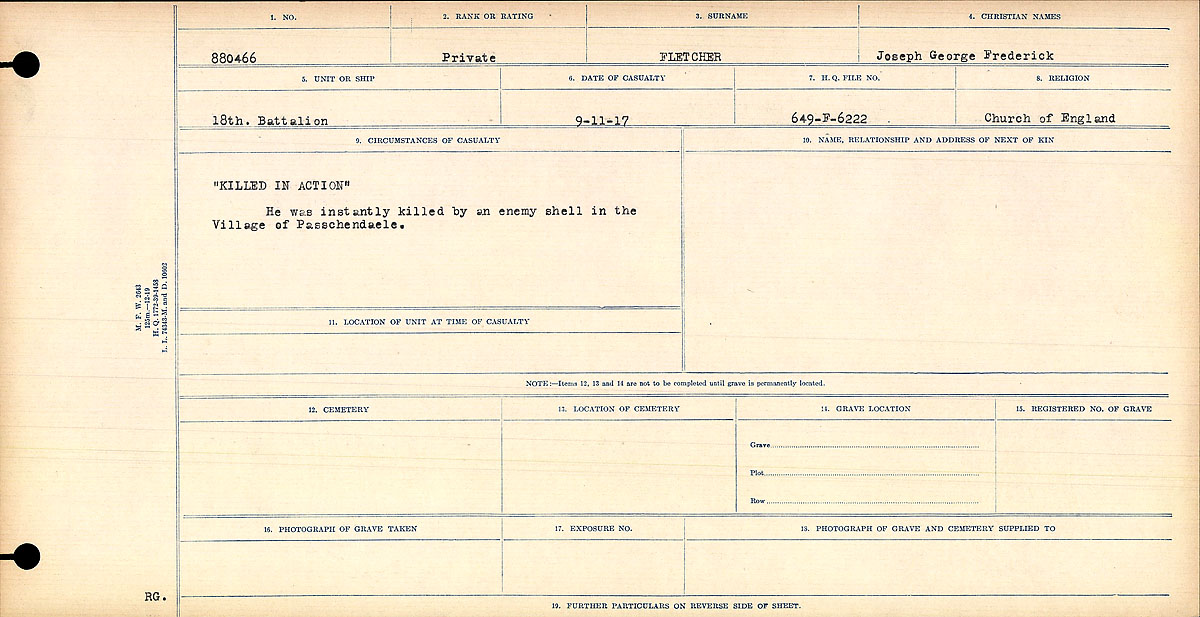 Circumstances of Death Registers