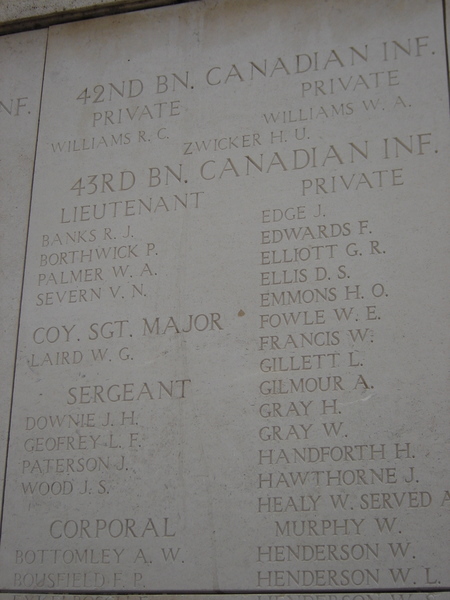 Inscription on Menin Gate (Ypres) Memorial
