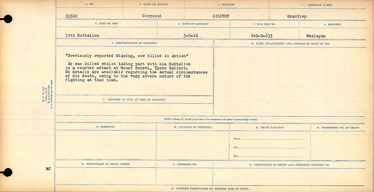 Circumstances of death registers