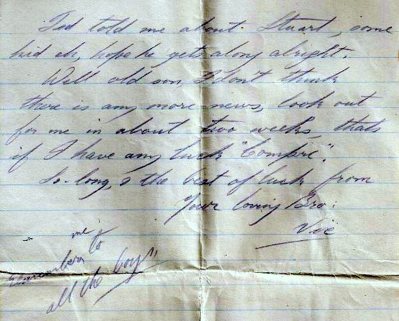 Page 2 of his letter to his son, Austin (October 20, 1917)