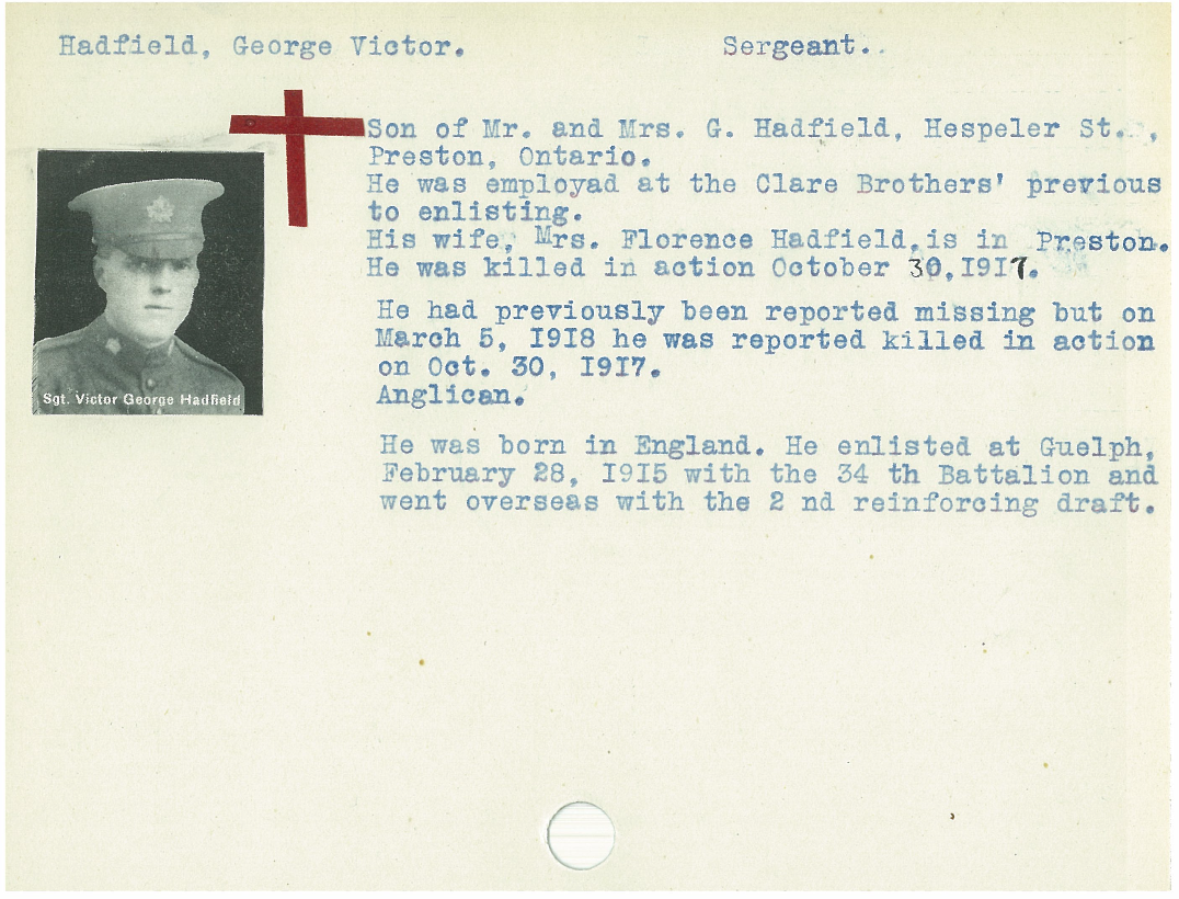 Photo of GEORGE VICTOR HADFIELD