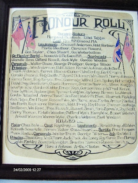 Roll of Honour
