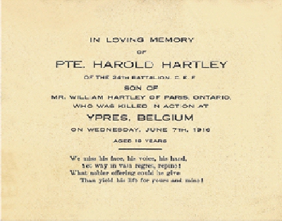 Family Memorial Card