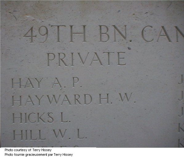 Menin Gate (Ypres) Memorial, Panel