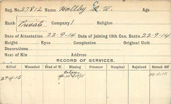 Record of Service
