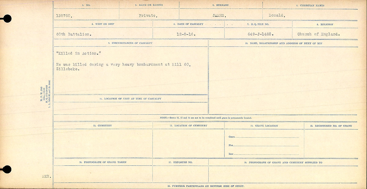 Circumstances of death registers