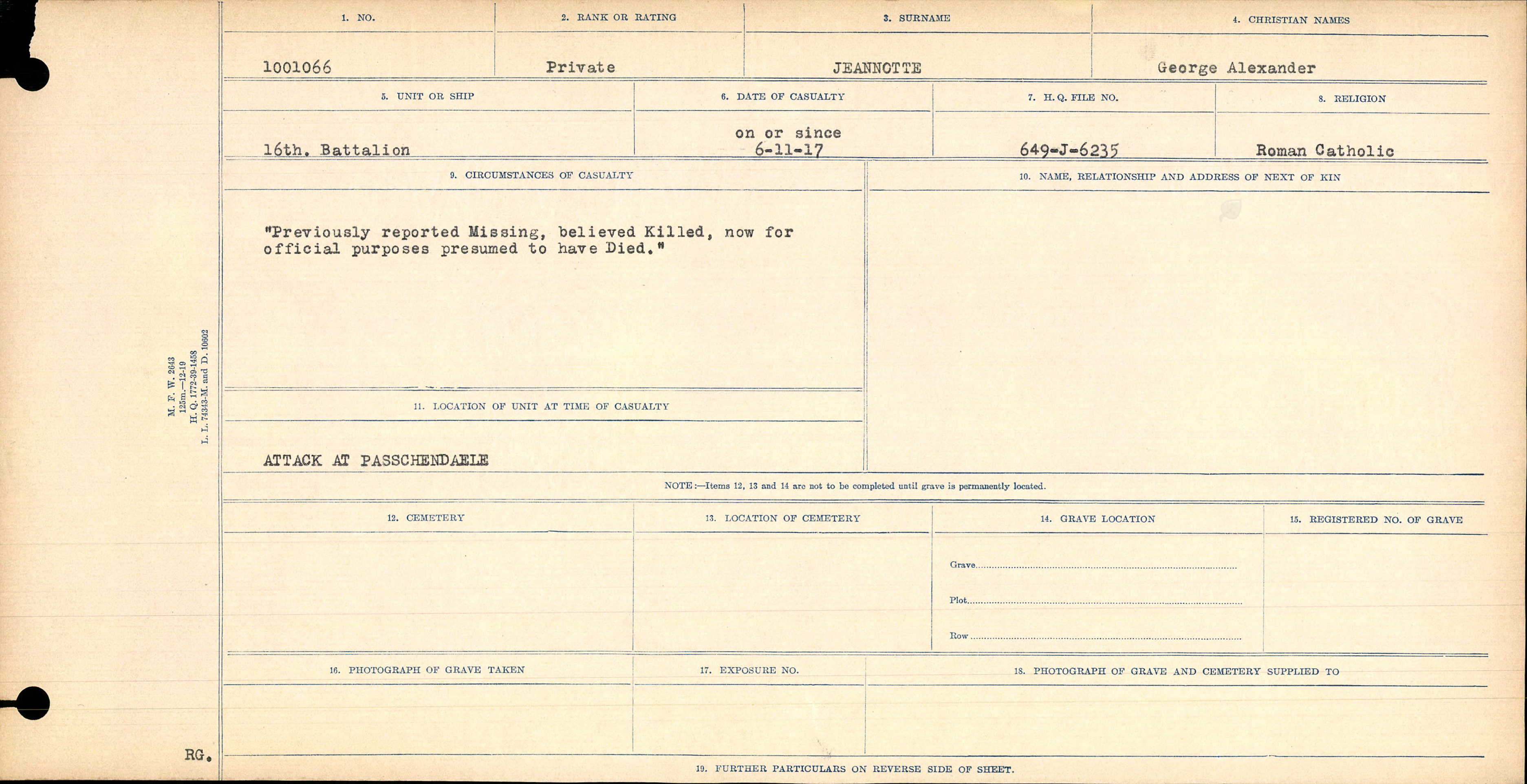 Circumstances of death registers