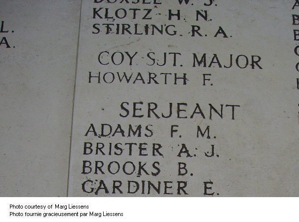 Inscription on Menin Gate (Ypres) Memorial