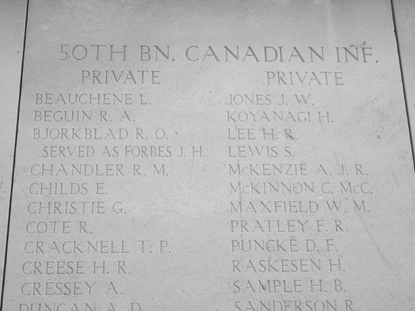 Inscription on Menin Gate