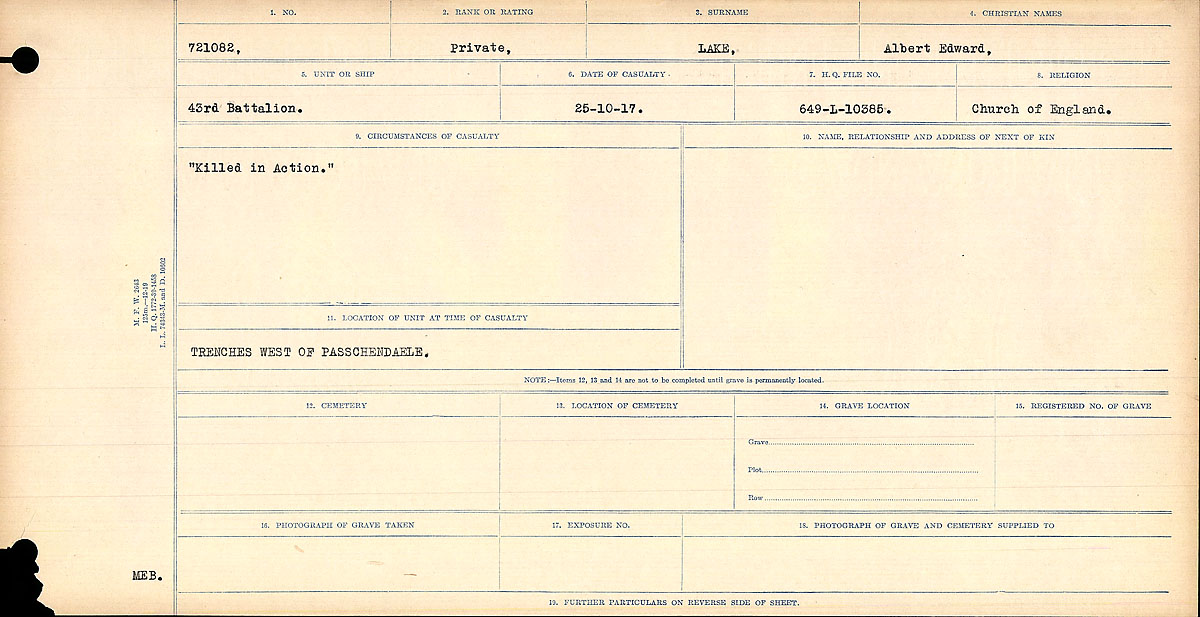 Circumstances of death registers
