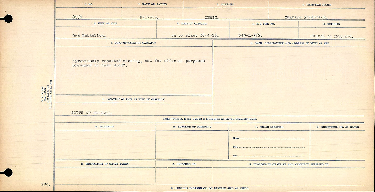 Circumstances of death registers
