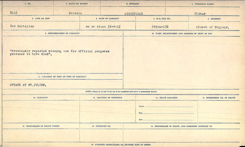 Circumstances of death registers