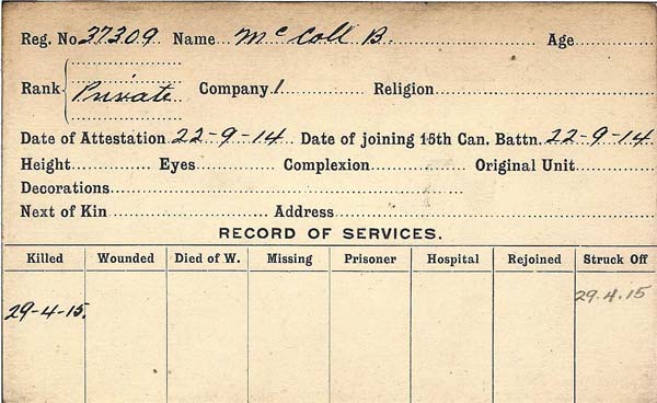 Record of Service