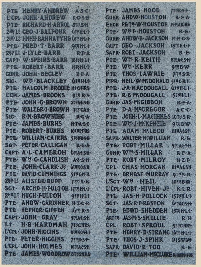 Bridge of Weir Memorial