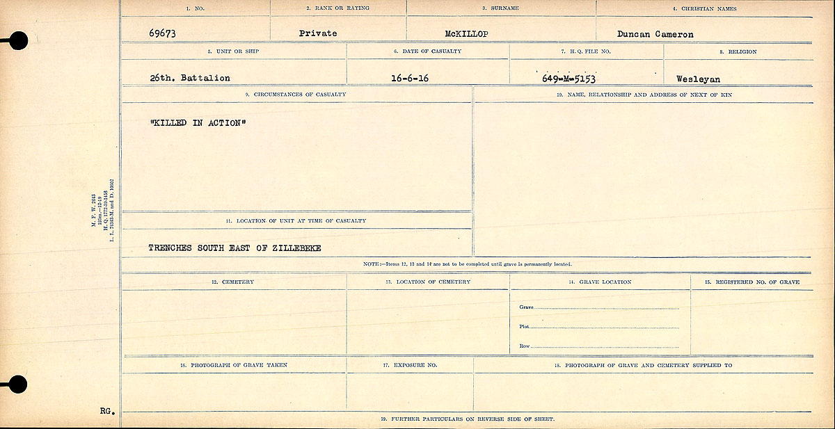 Circumstances of death registers
