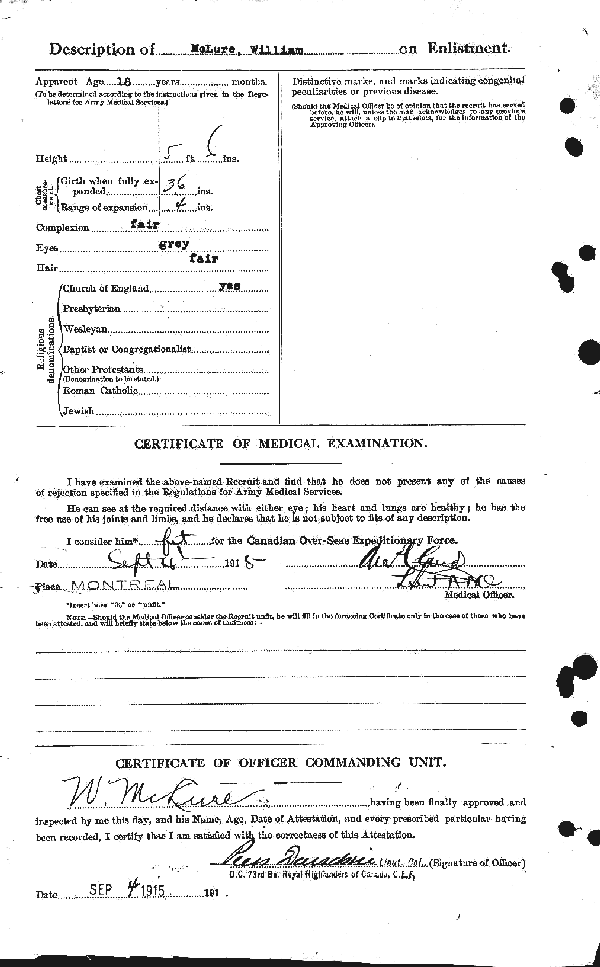 Attestation Papers (Reverse)