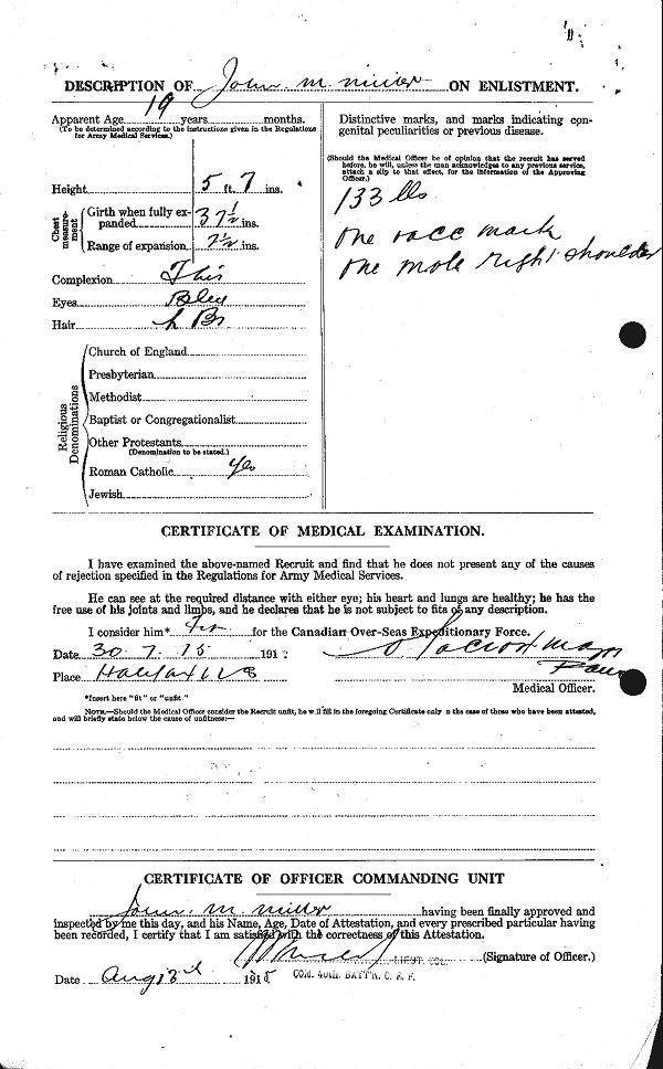 Attestation Papers (Back)