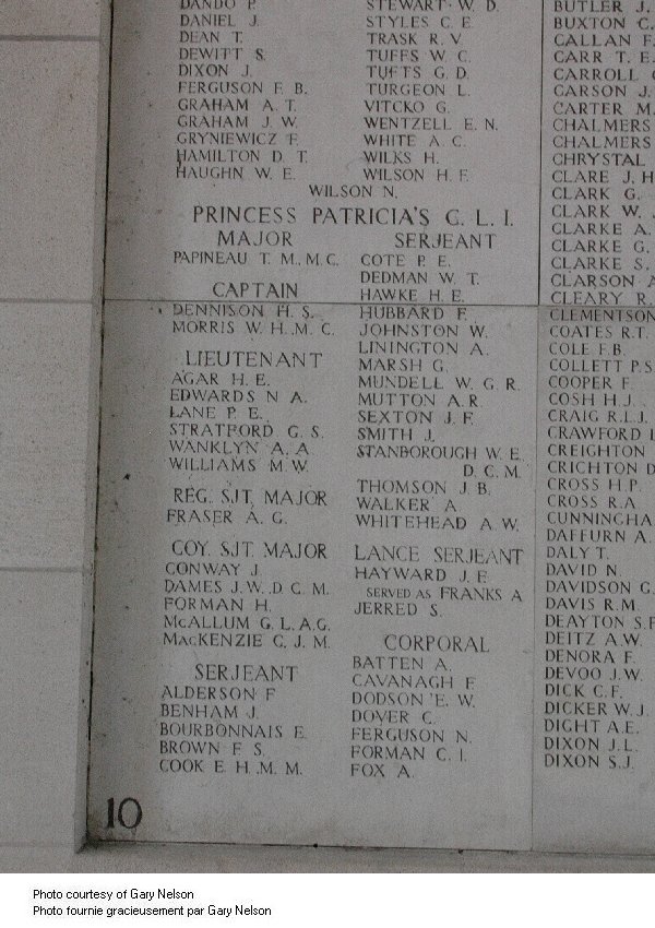Inscription on Menin Gate (Ypres) Memorial
