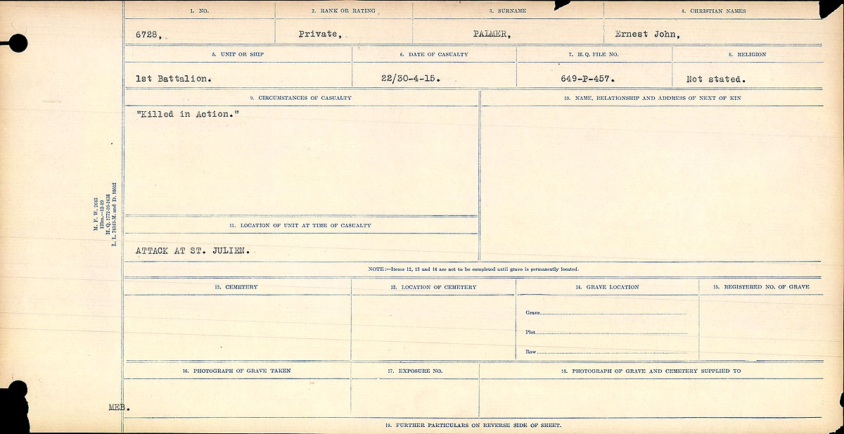Circumstances of death registers