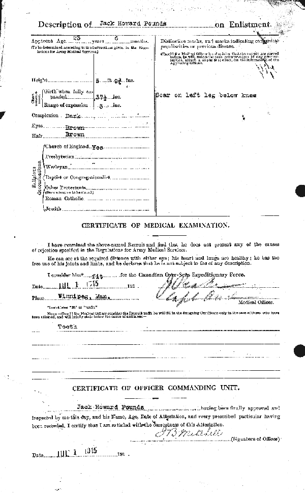 Attestation Papers (Reverse)