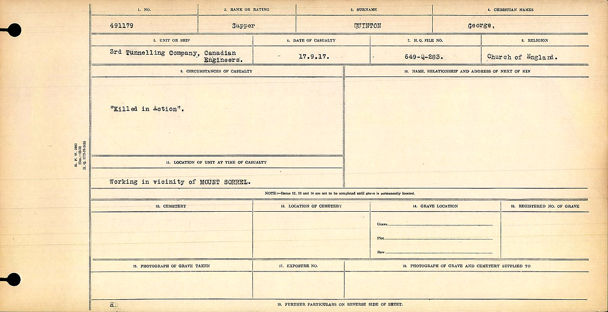 Circumstances of death registers