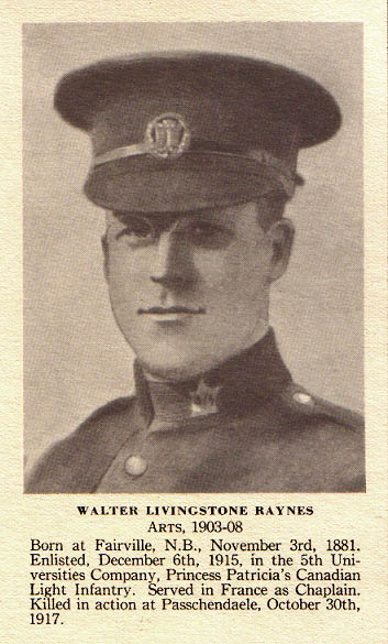 Photo of Walter Livingston Raynes