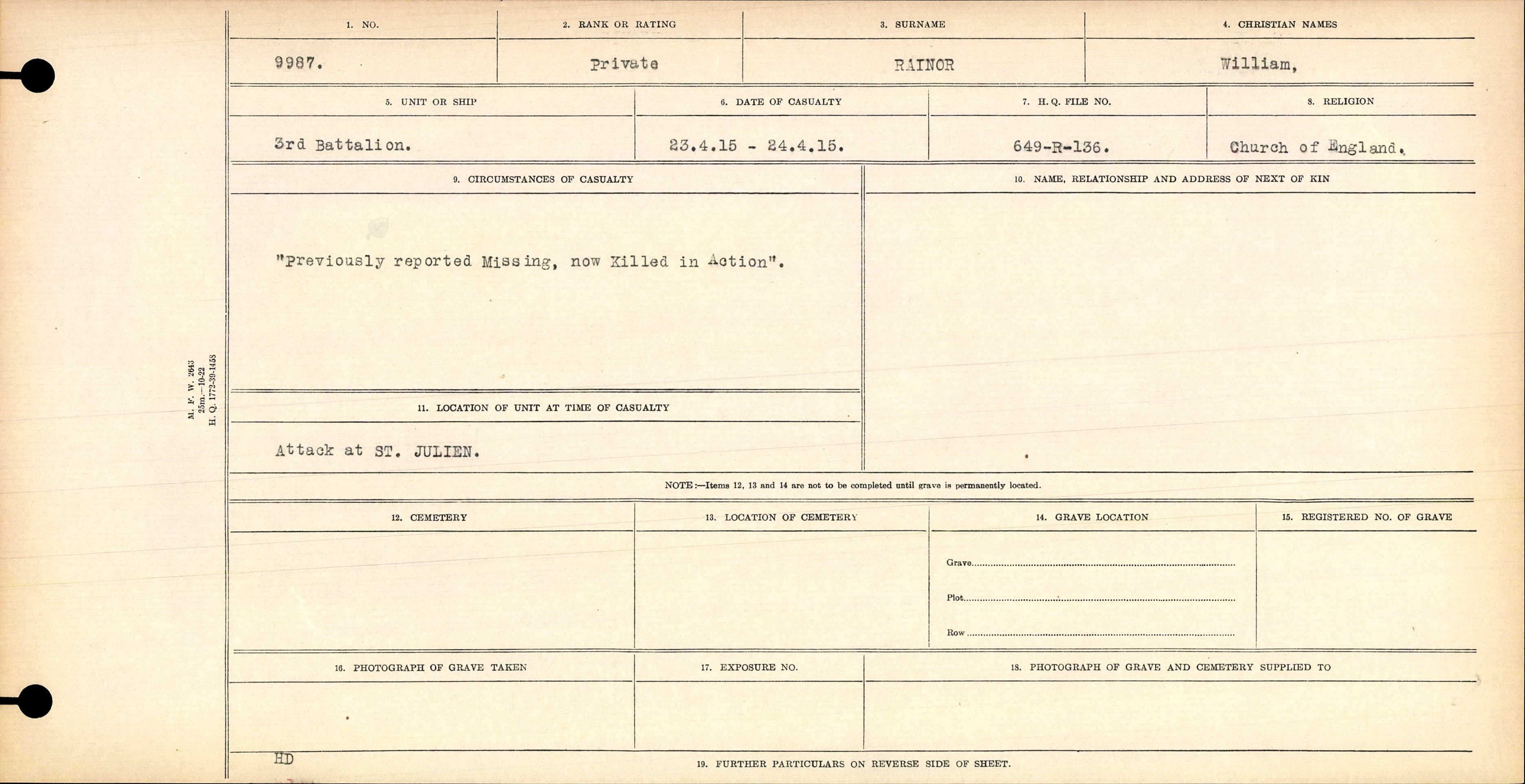 Circumstances of death registers