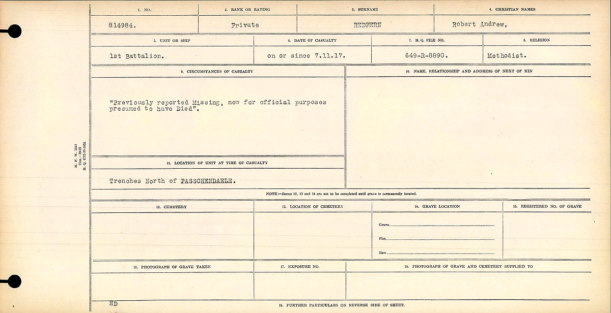 Circumstances of death registers