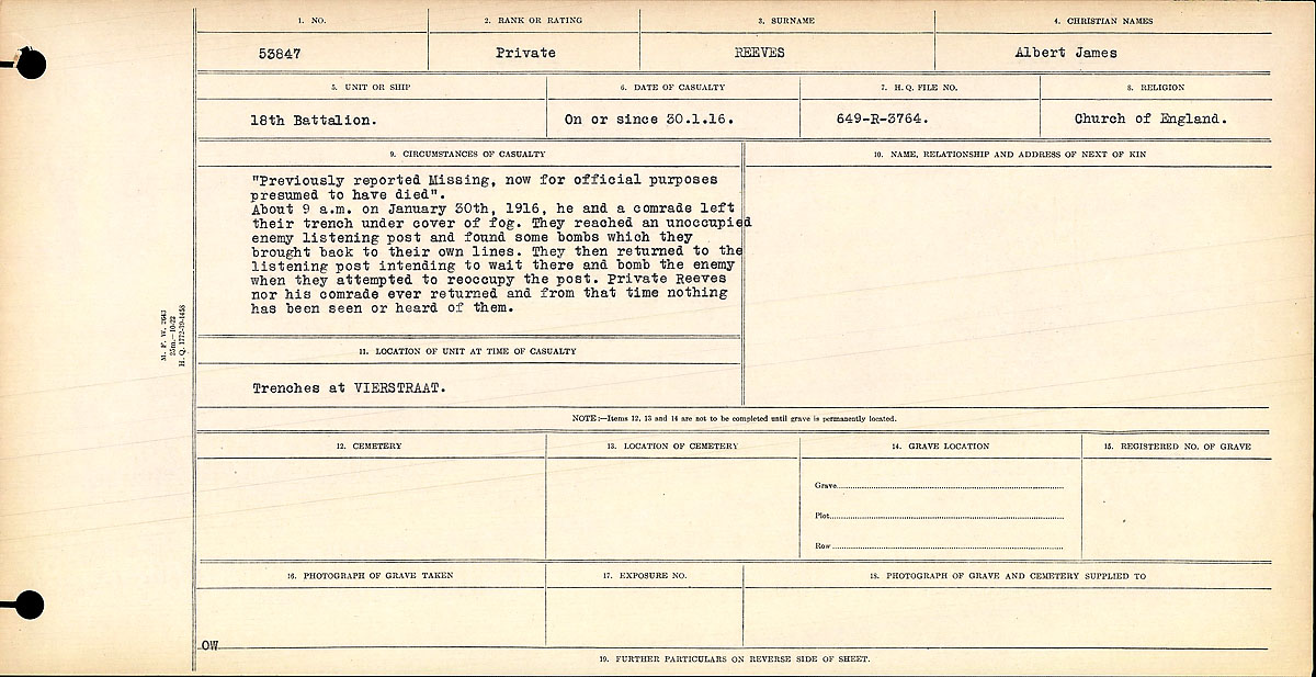 Circumstances of Death Registers