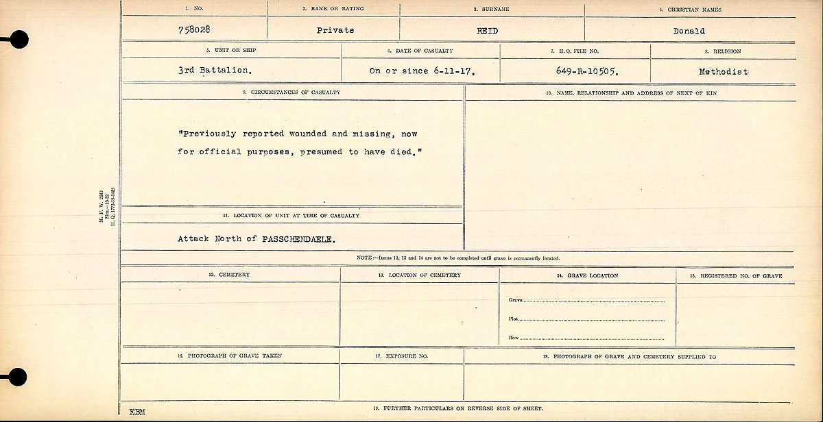 Circumstances of death registers