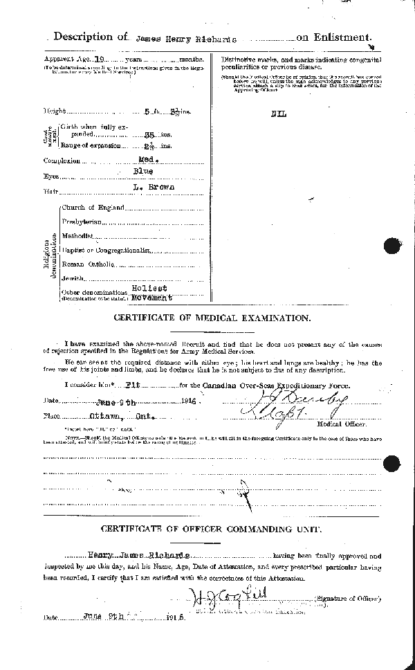 Attestation Papers (Reverse)