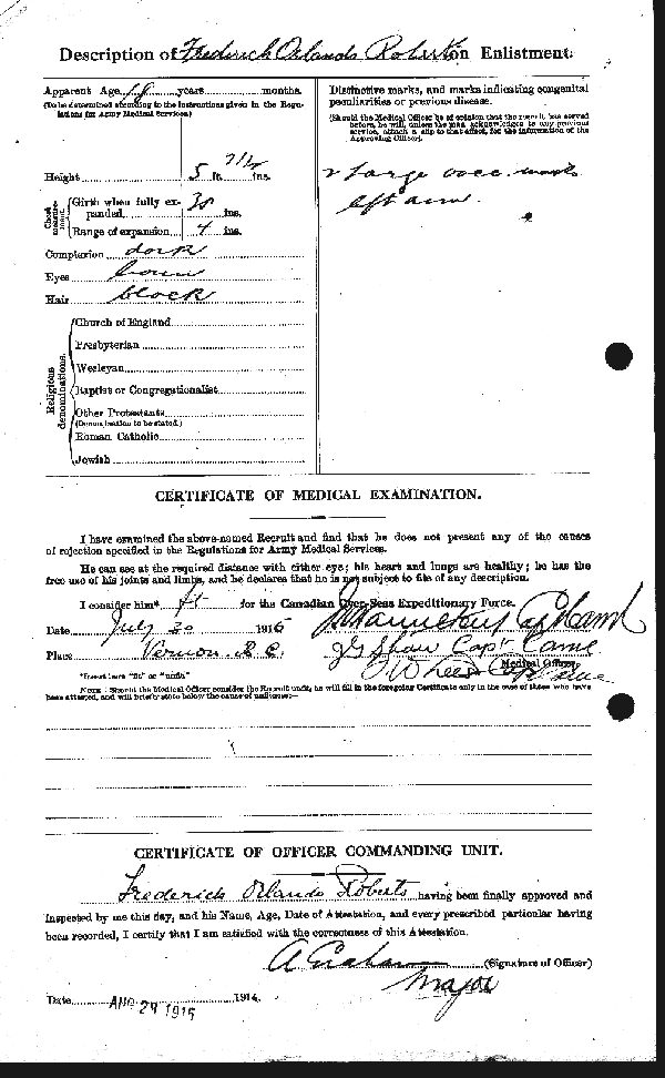 Attestation Papers (Reverse)