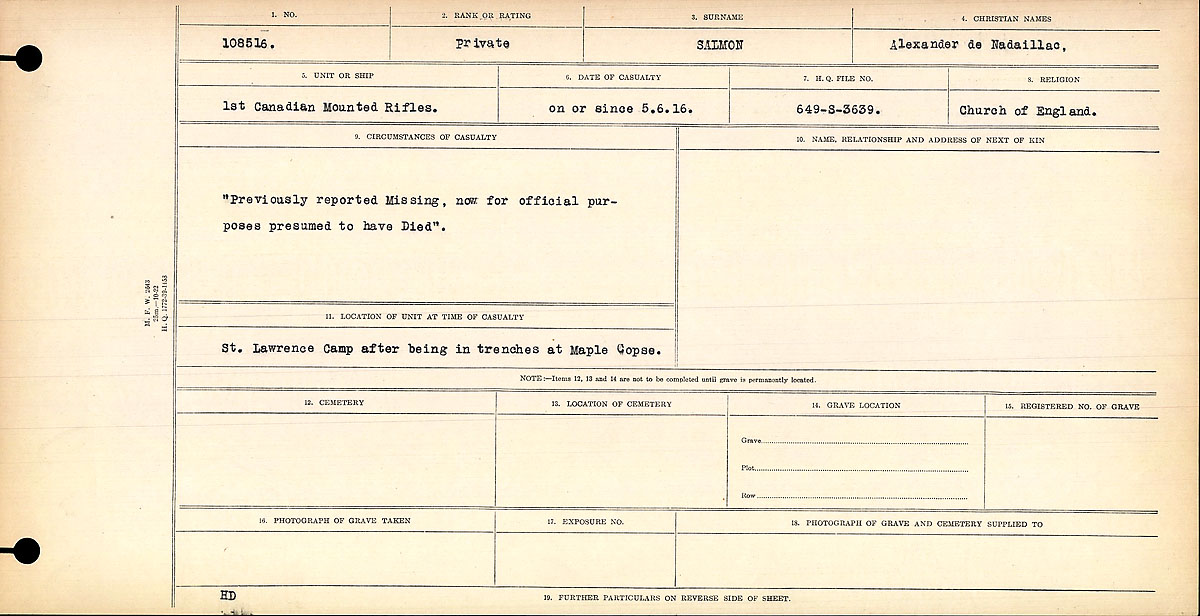Circumstances of death registers