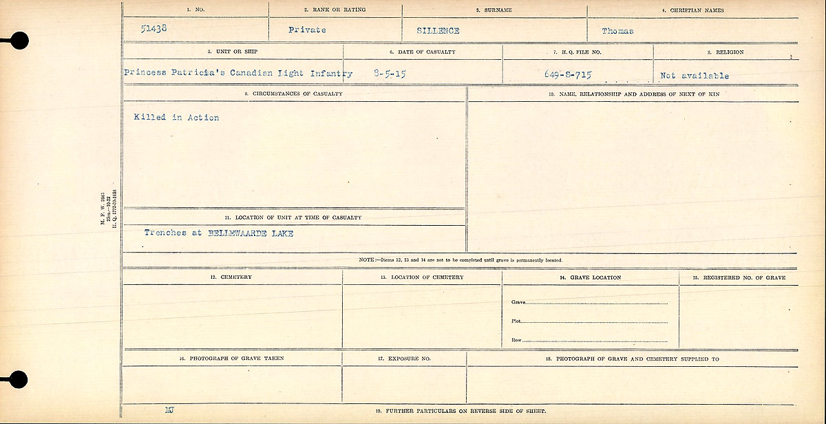 Circumstances of death registers