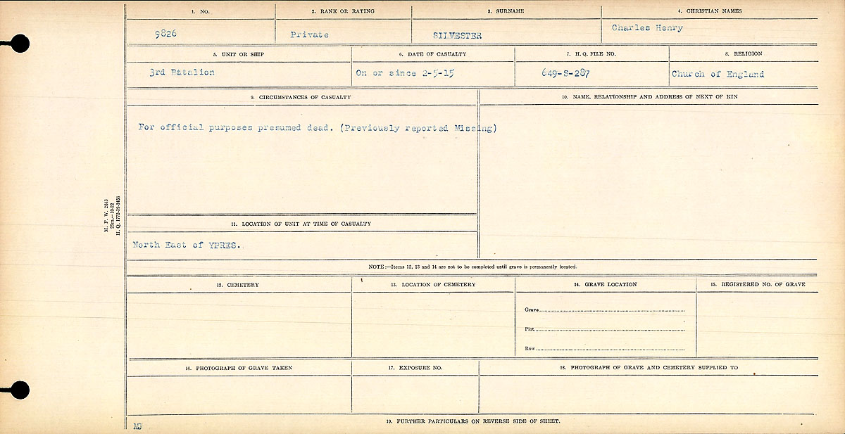 Circumstances of death registers