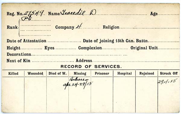 Record of Service