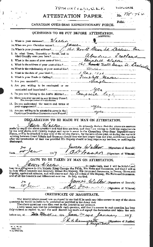 Attestation Paper (page 1)