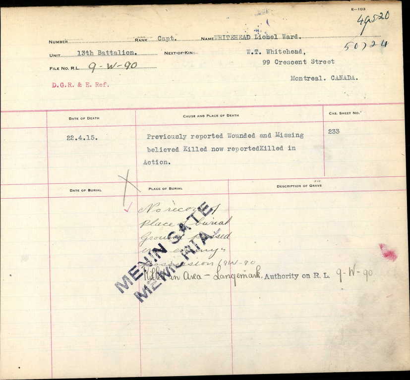 Circumstances of Death Registers