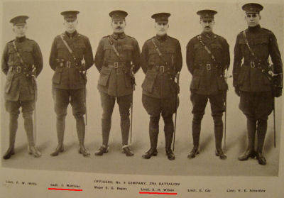 Officers of 4th Company, 27th Battalion