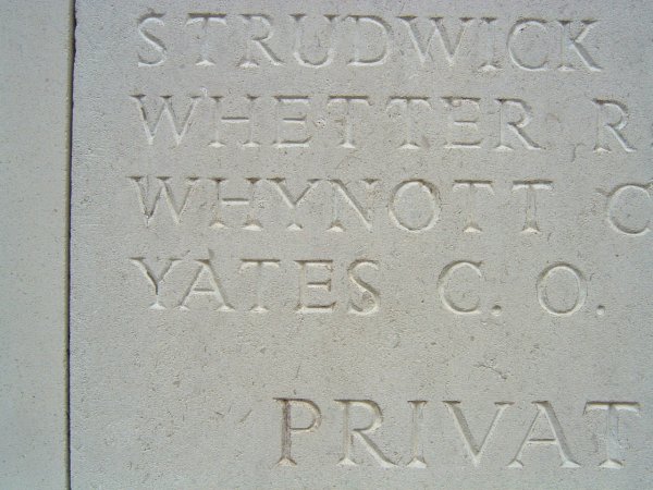 Inscription on the Menin Gate memorial