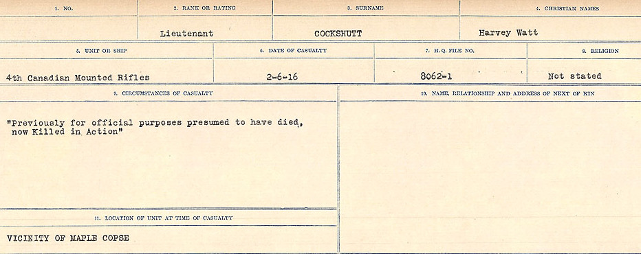 Circumstances of Death Registers