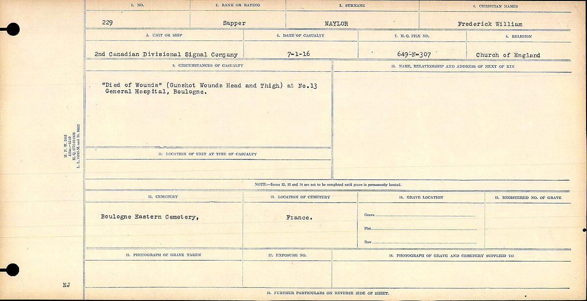 Photo of Frederick William Naylor