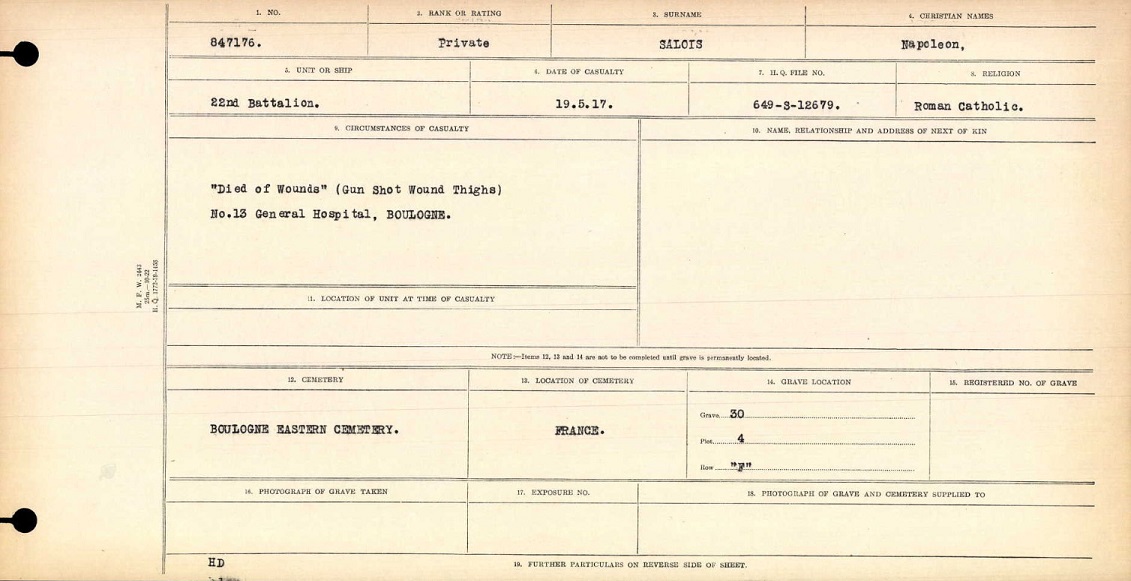 Circumstances of death registers