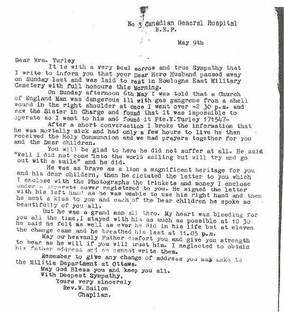 Letter of condolence