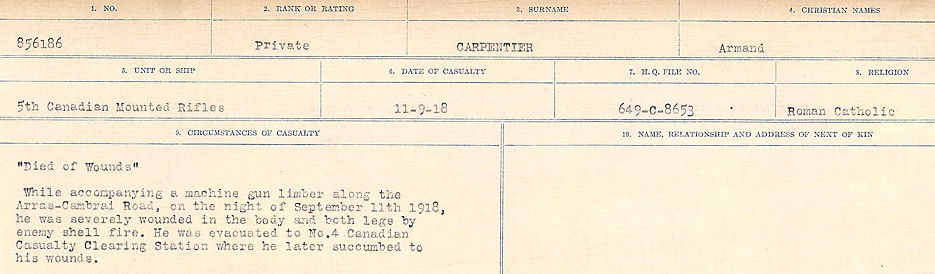 Circumstances of Death Registers