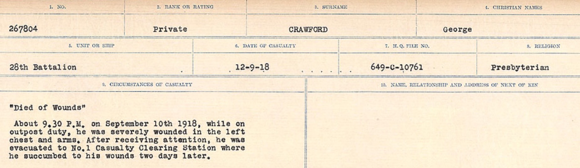 Circumstances of death registers