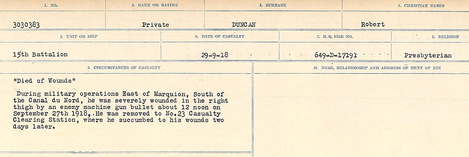 Circumstances of death registers