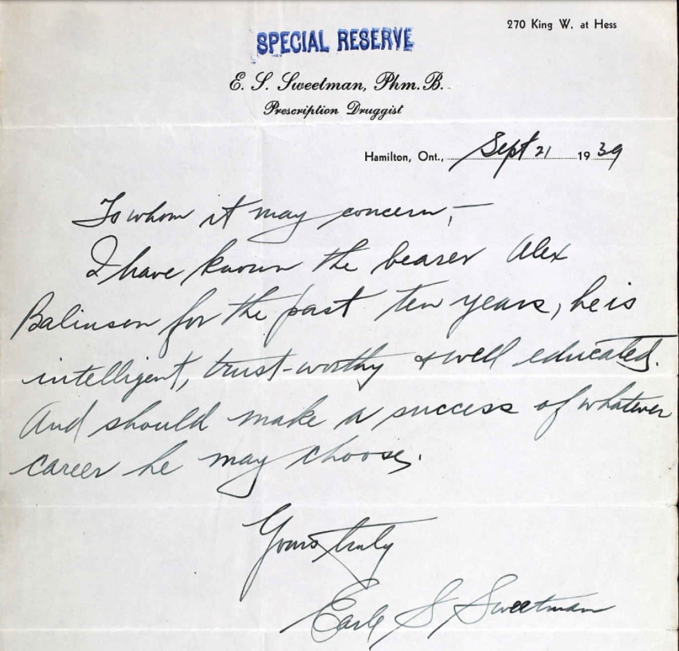 Letter of recommendation